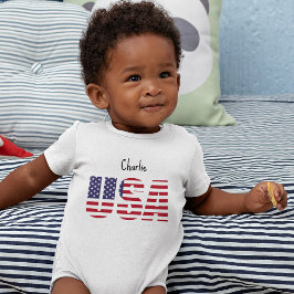Body Para Bebê Nome, EUA, Adorable Newborn para 24mos Fine Jersey
