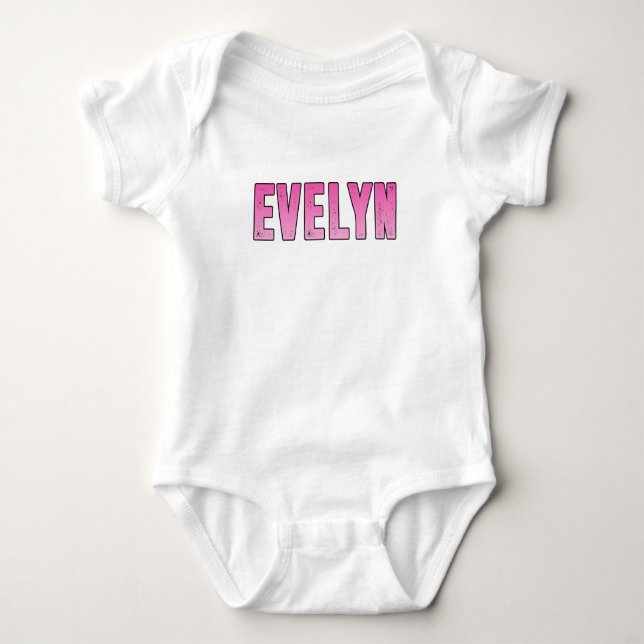 Body Para Bebê Nome Evelyn (Frente)