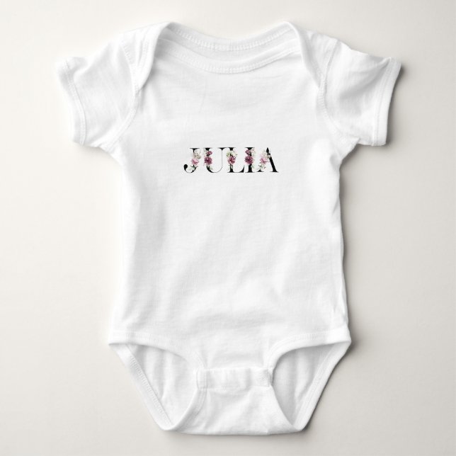 Body Para Bebê Nome Julia (Frente)