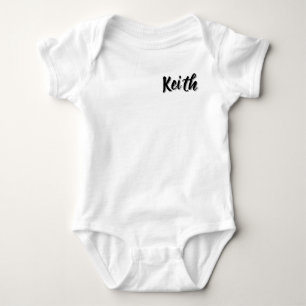 Body Para Bebê Nome Keith Bebê,