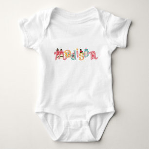 Body Para Bebê nome Madison