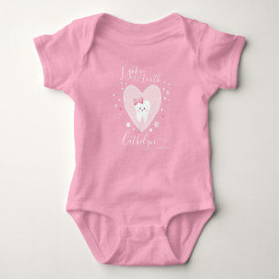 Body Para Bebê Nome Personalizado Bebê Garota Primeira Roupa Dent
