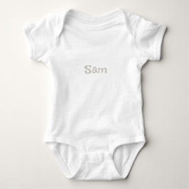 Body Para Bebê Nome Personalizado Creme Simples