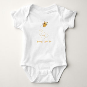 Body Para Bebê Nome Personalizado de Pequena Abelha de mamãe neut