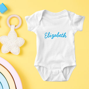 Body Para Bebê Nome Personalizado de Script Mínimo