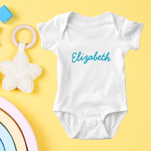 Body Para Bebê Nome Personalizado de Script Mínimo