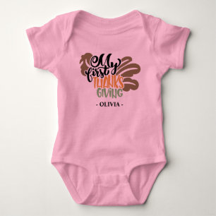 Body Para Bebê Nome Personalizado Do Bebê Meu Primeiro Dia De Açã