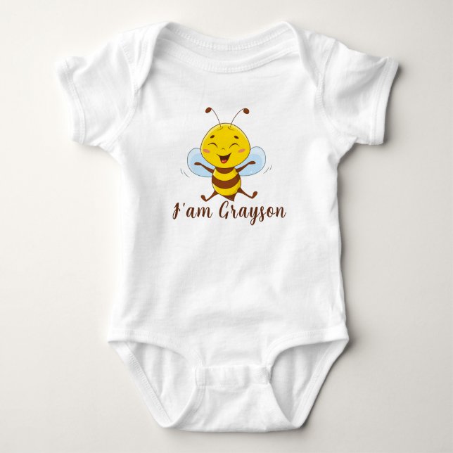 Body Para Bebê Nome Personalizado Fofo (Frente)