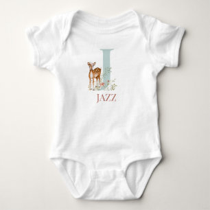 Body Para Bebê Nome Personalizado Letra Inicial J Bebê Bodycase