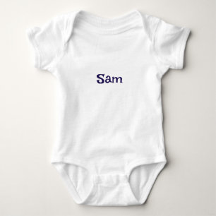 Body Para Bebê Nome Personalizado Marinho Simples