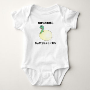 Body Para Bebê Nome Personalizado no Bodysuit de Bebê Dinossauro