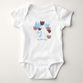 Body Para Bebê Nome personalizado para menino floral primavera