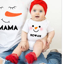 Nome Personalizado Snowman Correspondente Família