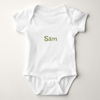 Body Para Bebê Nome Personalizado Verde de Moss Simples