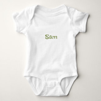 Body Para Bebê Nome Personalizado Verde Musgo Simples