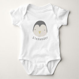 Body Para Bebê Nome Personalizável Bebê Pinguim Cute