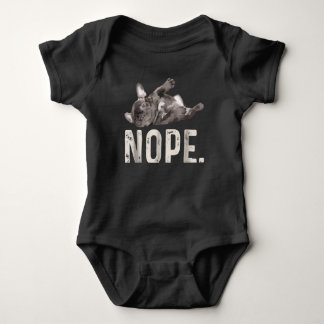 Body Para Bebê Nope Lazy French Bulldog Lover Gift