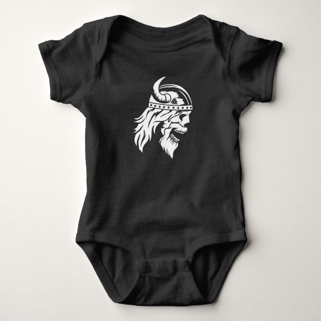 Body Para Bebê Nordic Odin God valhalla Viking Nordeste Mito (Frente)