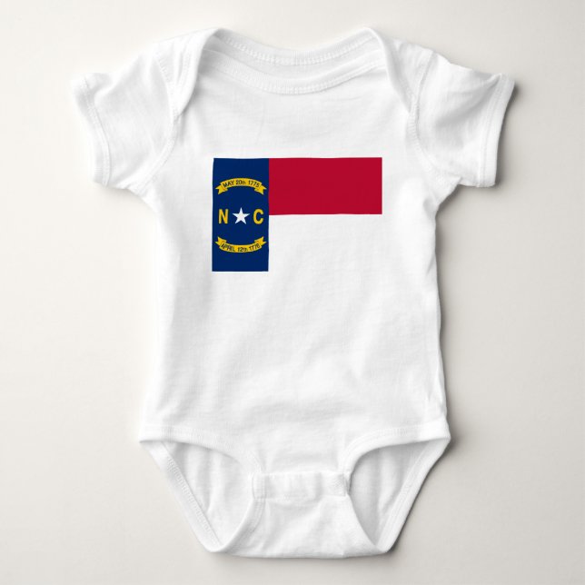 Body Para Bebê North Carolina Flag Baby Bodydress (Frente)
