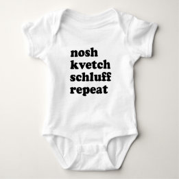 Body Para Bebê Nosh Kvetch Schluff Repete Unisex Yiddish