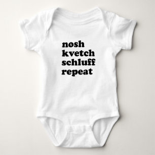 Body Para Bebê Nosh Kvetch Schluff Repete Unisex Yiddish