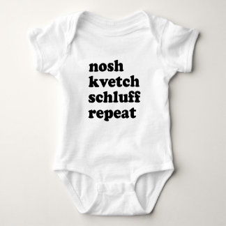 Body Para Bebê Nosh Kvetch Schluff Repete Unisex Yiddish