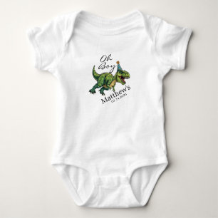 Body Para Bebê Nossa! Chuvinha de Bebê do Dinossauro Bonitinho