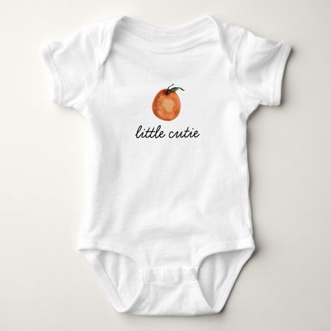 Body Para Bebê Nossa Pequena Cutil Citrus Clementine Baby Bib (Frente)