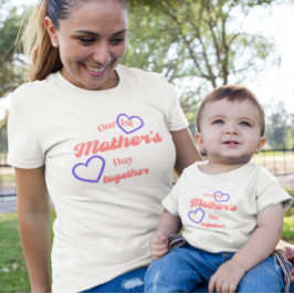 Body Para Bebê Nosso 1º Dia das Mães Juntos Correspondente 
