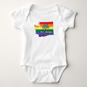Body Para Bebê Nosso Estado de Orgulho Washington