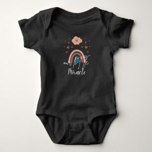 Body Para Bebê Nosso pequeno milagre Boho aquarela Rainbow Baby B