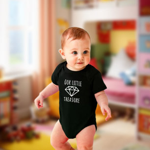 Body Para Bebê Nosso pequeno tesouro. Preto simples