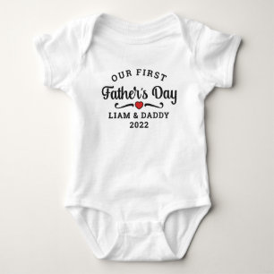 Body Para Bebê Nosso Primeiro Bebê no Dia dos Pais e Nome do Papa
