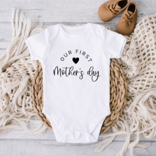Body Para Bebê Nosso primeiro Dia de as mães
