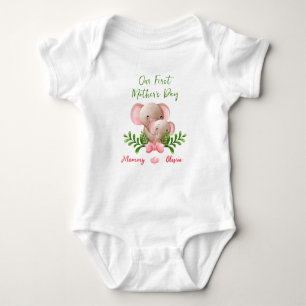 BODY PARA BEBÊ NOSSO PRIMEIRO DIA DE AS MÃES - PERSONALIZE TI