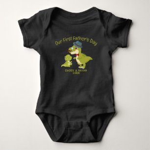 Body Para Bebê Nosso primeiro Dia de os pais, Dinossauros Bebê an