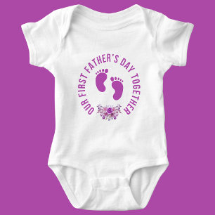 Body Para Bebê Nosso primeiro Dia de os pais juntos