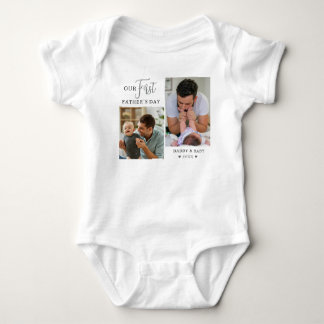 Body Para Bebê Nosso Primeiro Dia dos Pais Novo Papai e Bebê 2 Fo