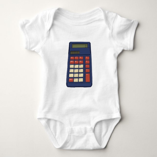 Body Para Bebê Nostalgia da Escola de Matemática Calculadora do a (Frente)