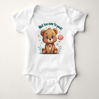 Body Para Bebê Not Too Cute To Poot!