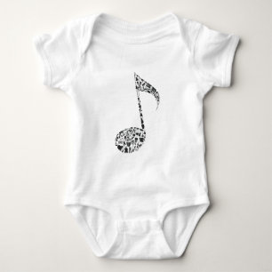 Body Para Bebê Nota musical para cantor