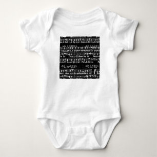 Body Para Bebê notas de música grunge