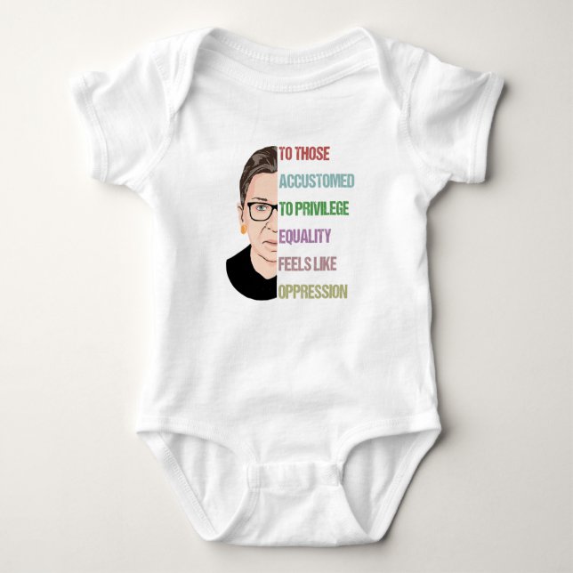 Body Para Bebê Notorioso Poster RBG, Ruth Bader Ginsburg (Frente)