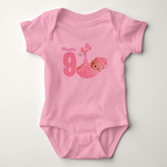 Body Para Bebê Nove meses de processo para bebês (Frente)