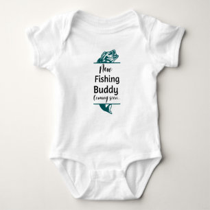 Body Para Bebê Novo companheiro de pesca chegando em breve.