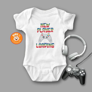 Body Para Bebê Novo Jogador Carregando Anúncio de Gravidez Branco