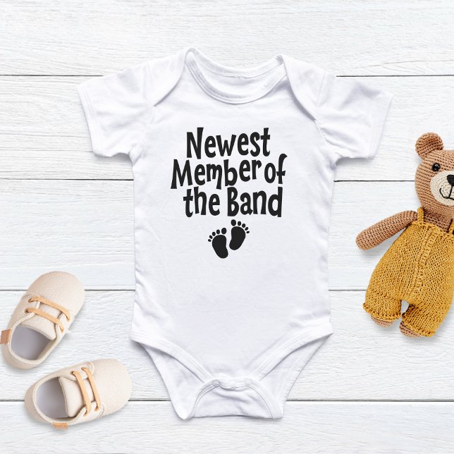 Body Para Bebê Novo Membro da Banda, Presente para Chá de Bebê, R (Criador carregado)