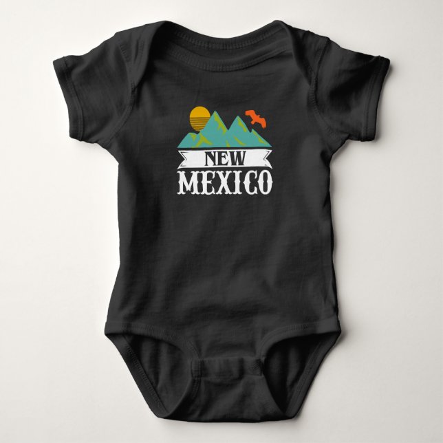 Body Para Bebê Novo México Cinco De Mayo (Frente)