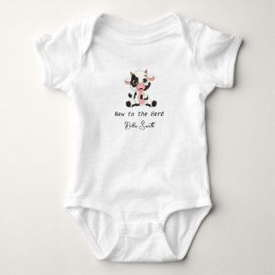 Body Para Bebê Novo no Bebê de Vaca da Manada, Presente de Bebê 