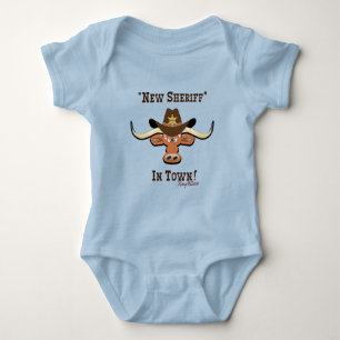 Body Para Bebê Novo Xerife Na Cidade, Longhorn Baby Bodycase